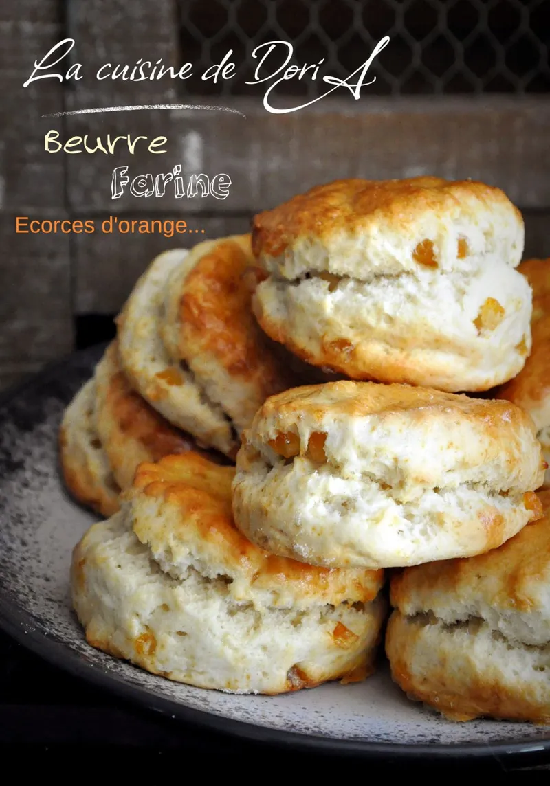 Scones aux écorces confites d'orange
