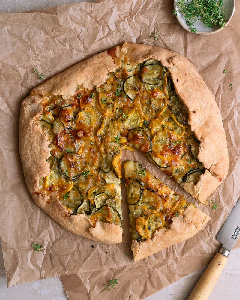 Tarte rustique à la courgette et beaufort