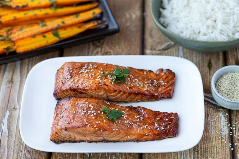 Saumon teriyaki à l’Air Fryer