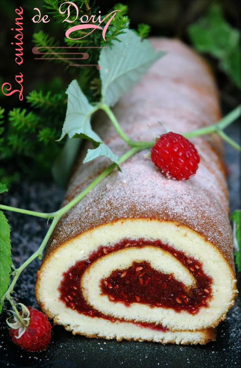 Roulé à la framboise