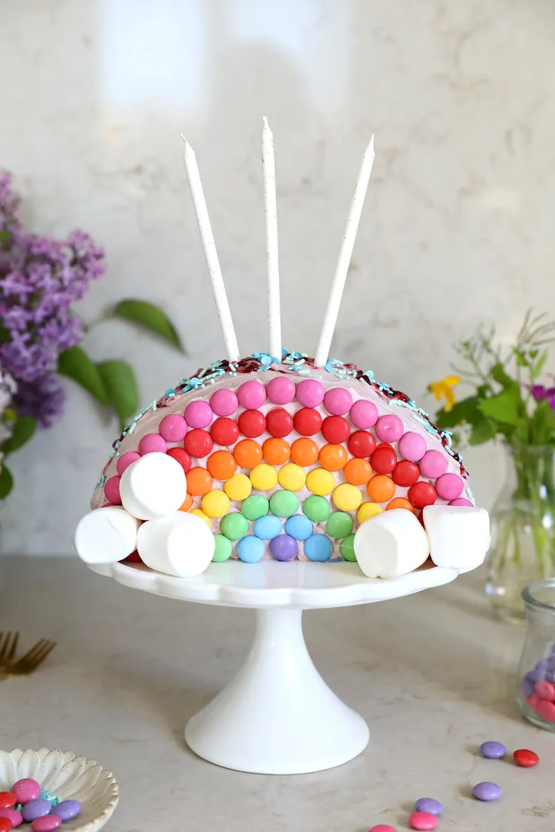 Gâteau arc-en-ciel Smarties