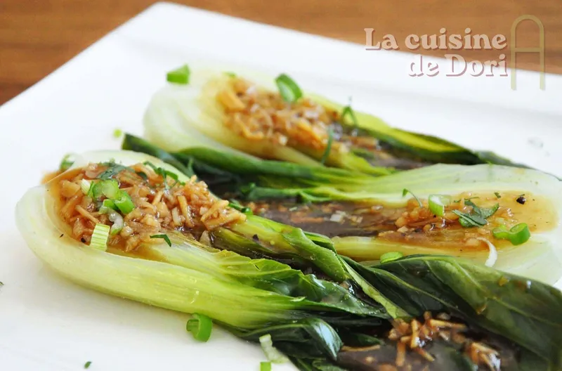 Pak choi à l'ail et au gingembre