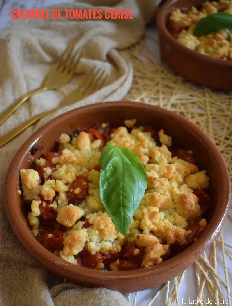 Crumble de tomates cerise au parmesan