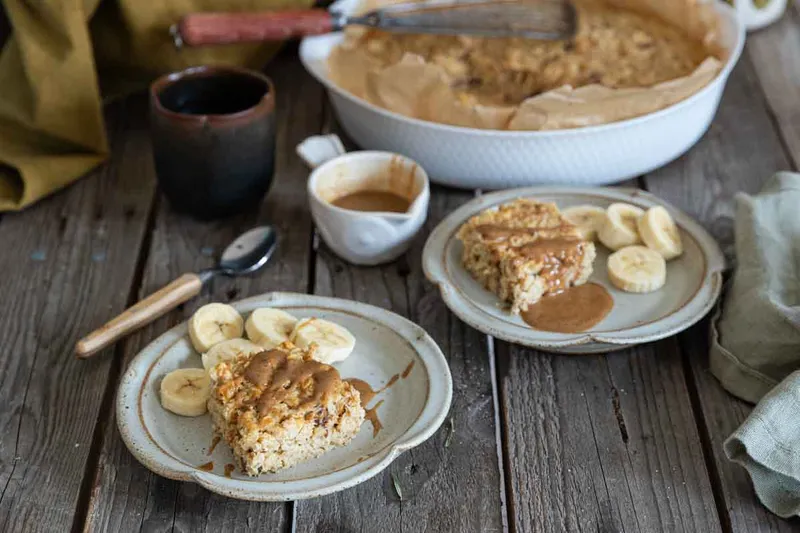 Baked oats version hiver: aux pommes, cannelle et raisins