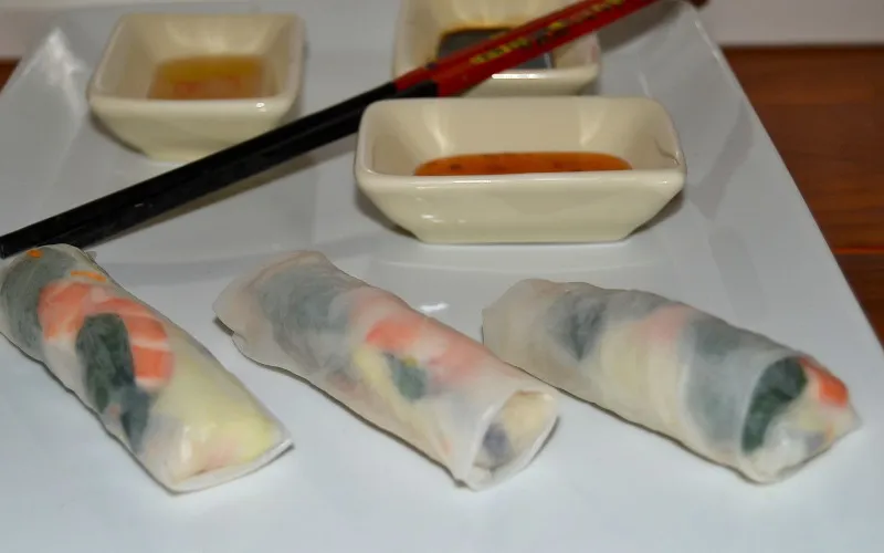 Petits rouleaux de printemps fait maison