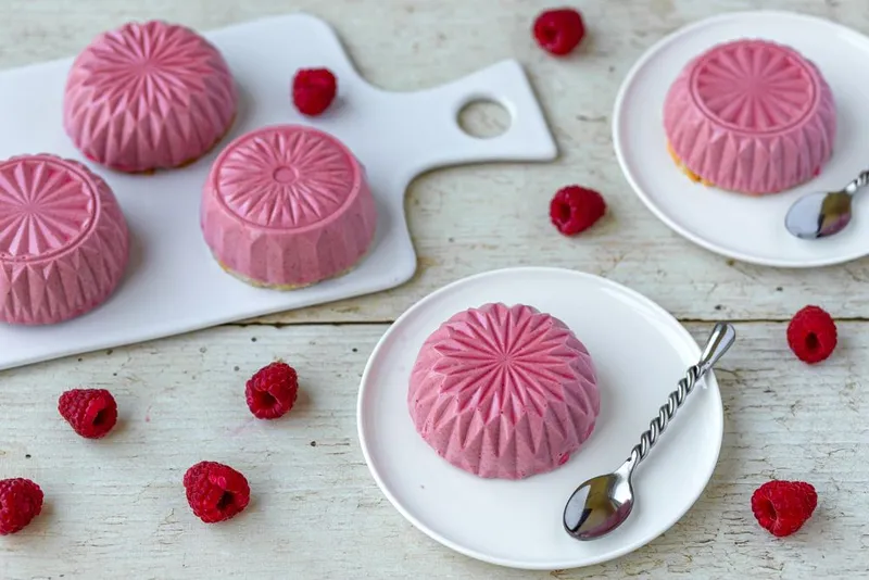 Entremets individuels framboise faciles