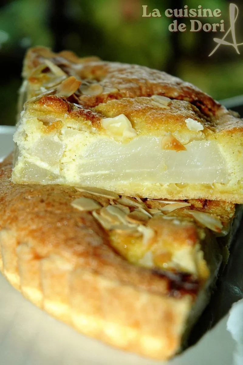 Tarte aux poires et aux amandes