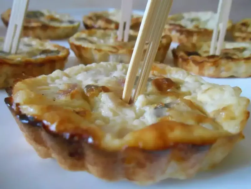 Mini quiches sans pâte jambon & champignon