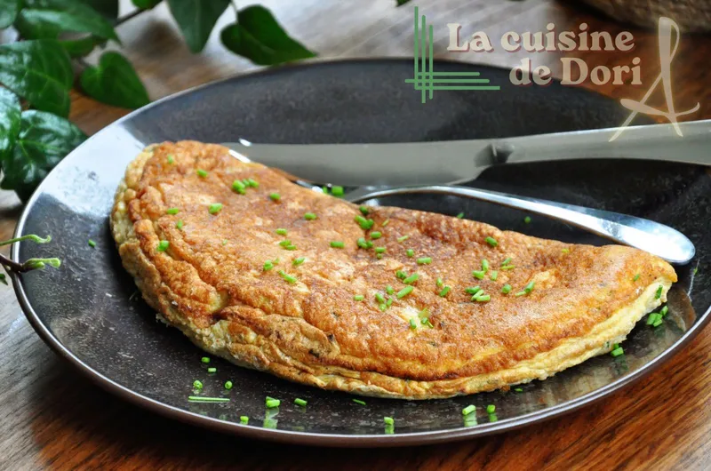 Omelette soufflée à la ciboulette
