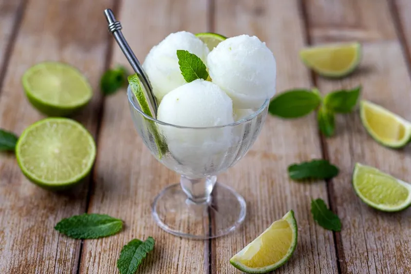 Sorbet mojito maison