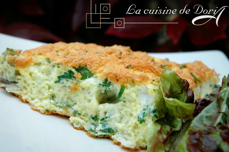 Omelette gonflée aux herbes aromatiques