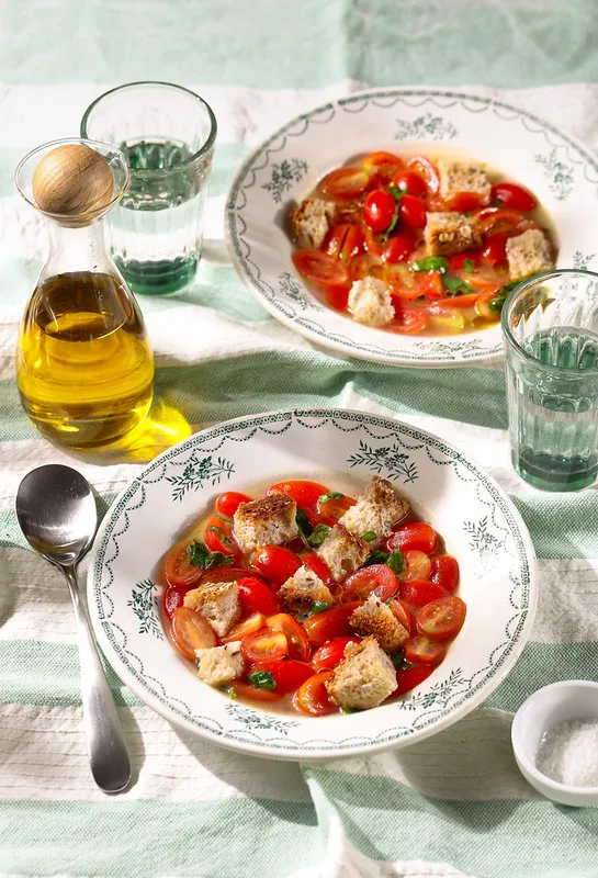 Salamureci, soupe froide de tomates cerise comme à Favignana, en Sicile