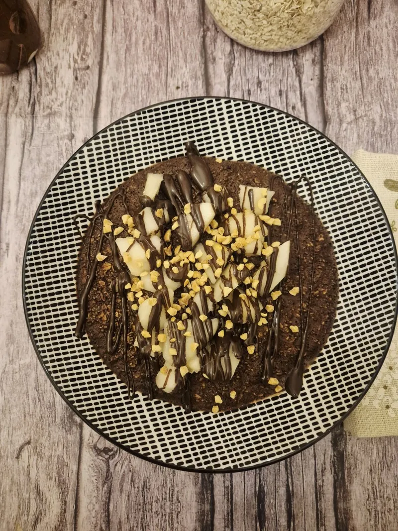 Porridge poire chocolat
