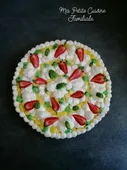 Tarte Fantastik citron, basilic sur palet breton
