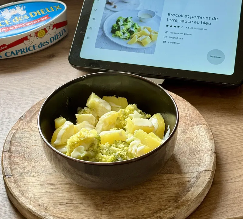 Brocoli et pommes de terre, sauce au Caprice des Dieux Avec OU Sans Thermomix