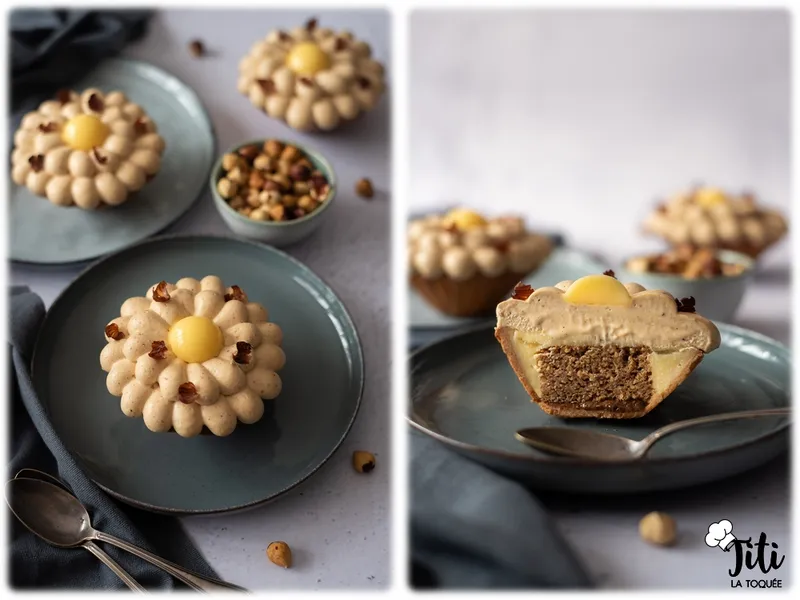 Lemon and hazelnut tartlet
