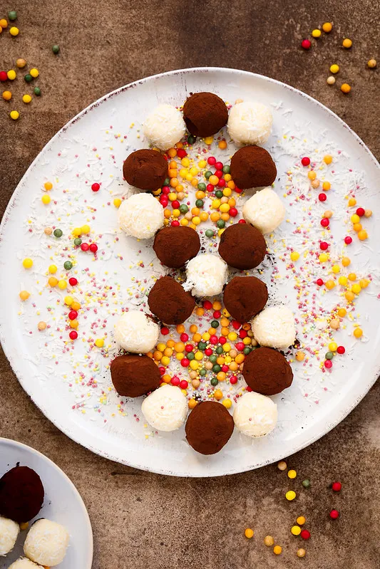 Gâteau chiffre de truffes au chocolat