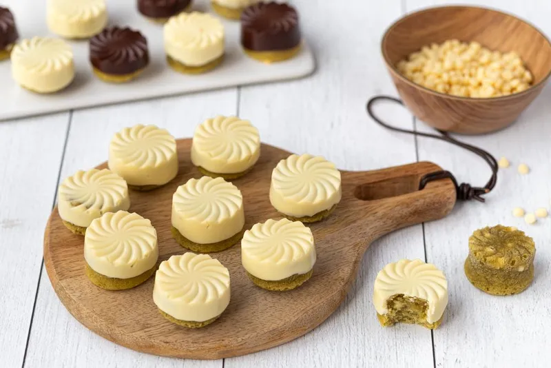 Mini moelleux pistache et chocolat blanc