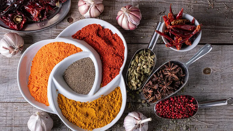 Recettes à base de condiments et épices