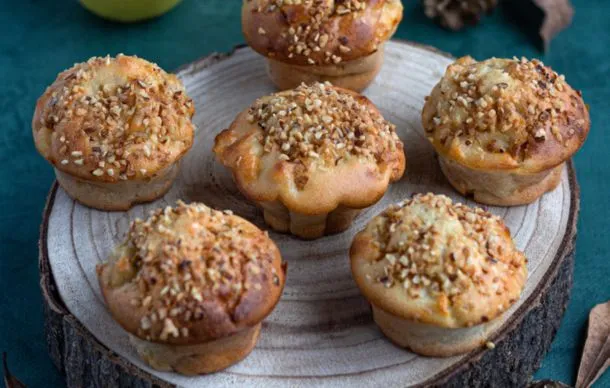 Muffins pomme et noisette