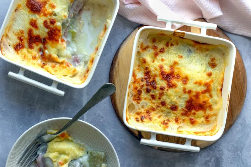 Gratin de blettes au jambon et béchamel