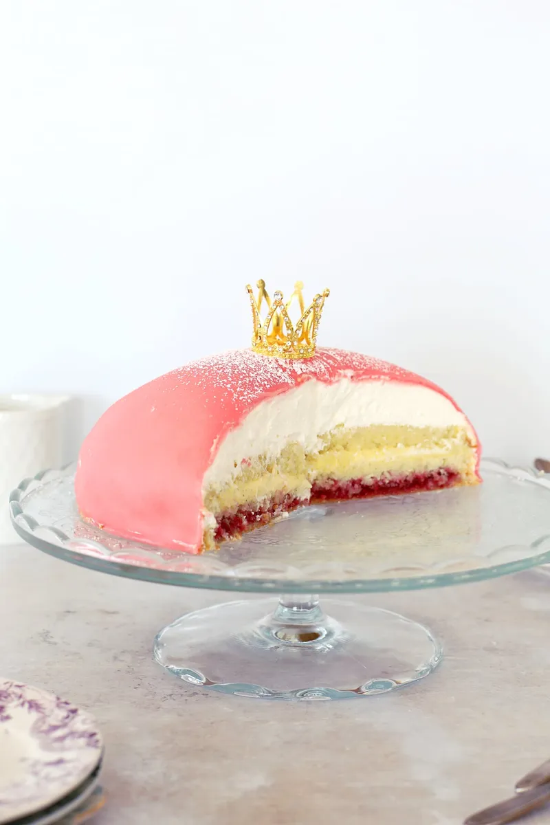 Prinsesstårta rose (gâteau princesse suédois)