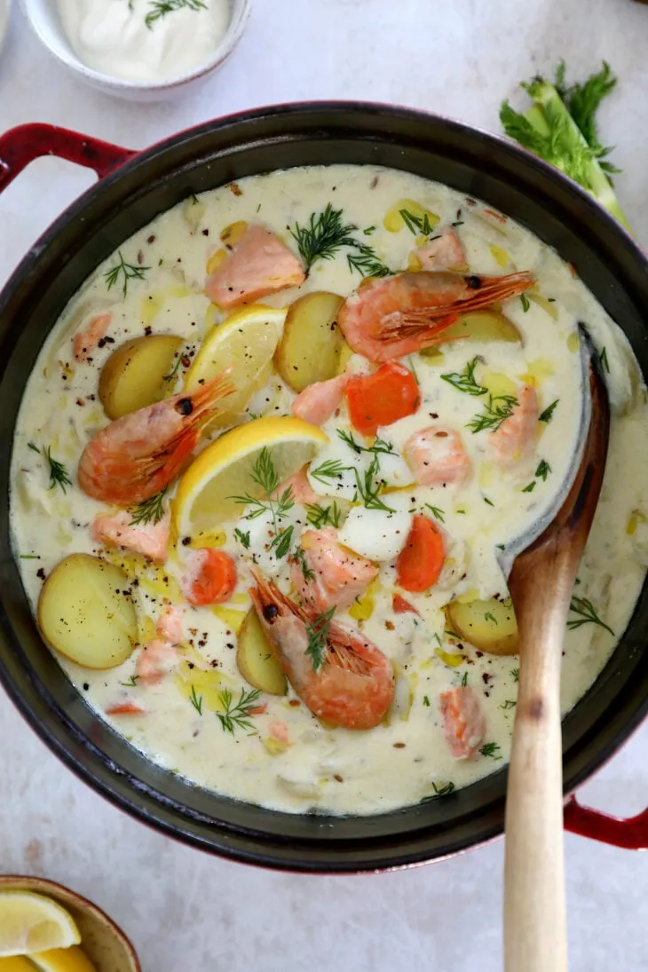 Soupe de poisson suédoise (Fisksoppa)