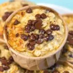 Muffins aux flocons d’avoine, banane et chocolat