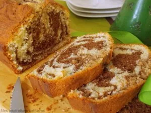 Cake marbré chocolat vanille ultra moelleux – recette facile et inratable