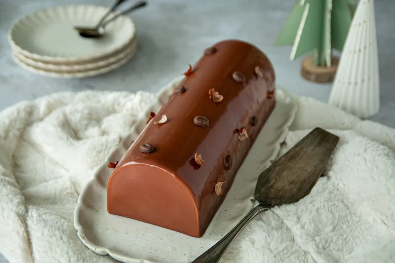 Bûche café et noisette