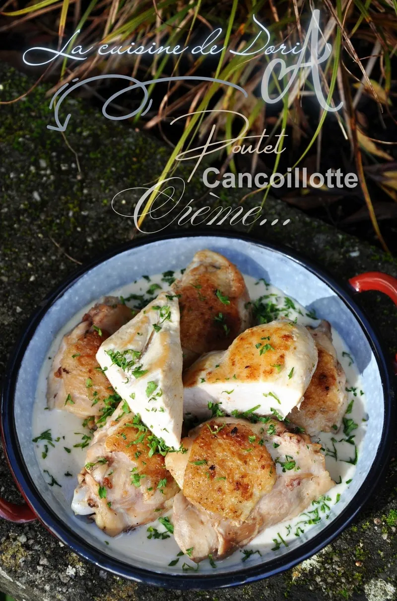 Poulet à la crème Cancoillotte