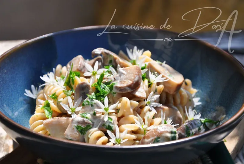 Pâtes Torsades aux champignons et ail des ours