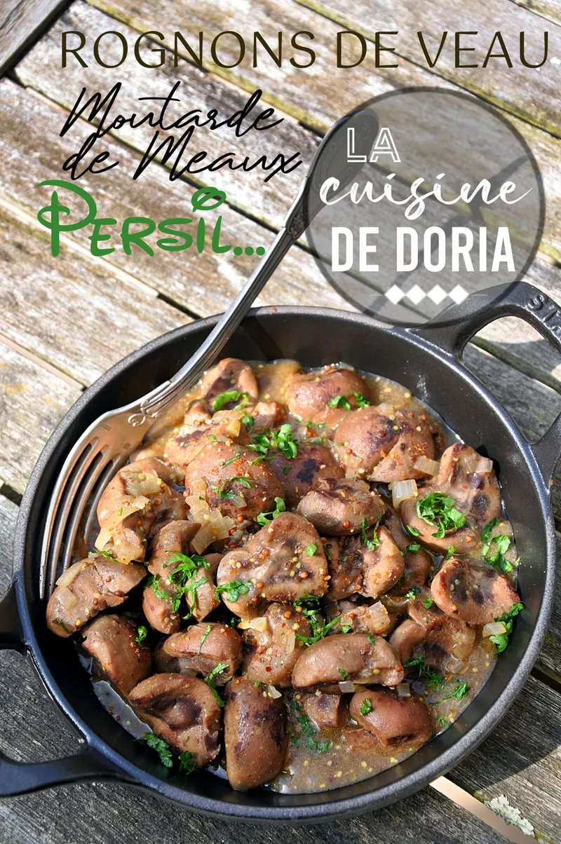 Rognons de veau à la moutarde de Meaux et piment d'Espelette