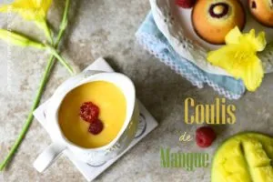 Coulis de Mangue maison (sans cuisson)-recette rapide et onctueuse