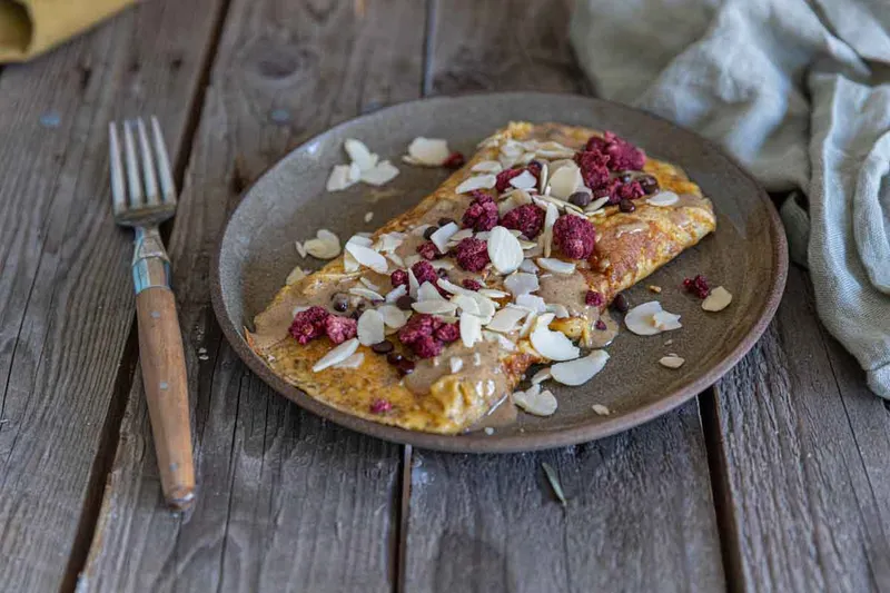 Omelette sucrée à la banane