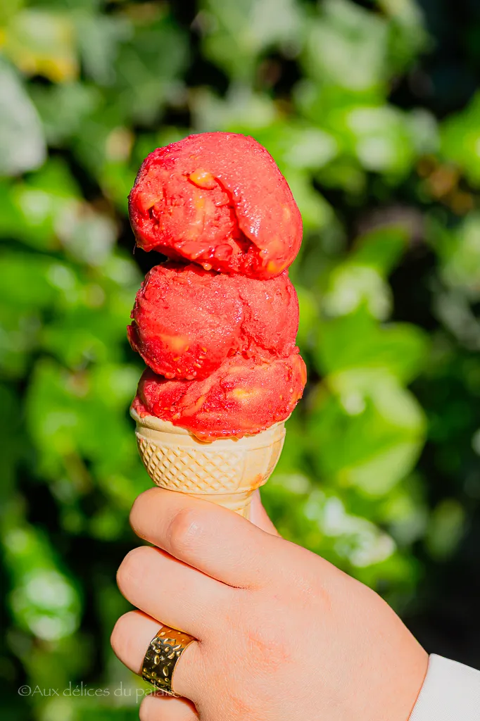 Sorbet mangue framboise (sans sorbetière)