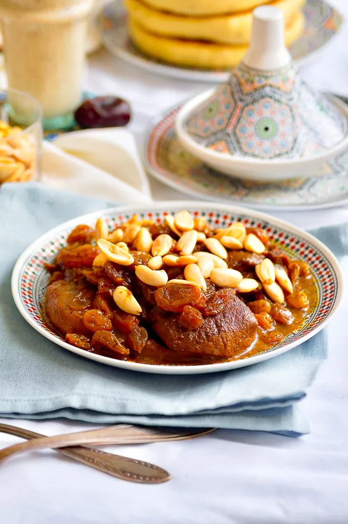 Mrouzia tajine d’agneau aux raisins secs