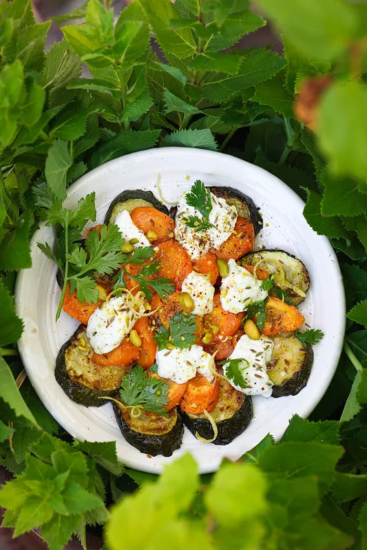 Salade de carottes et courgettes rôties