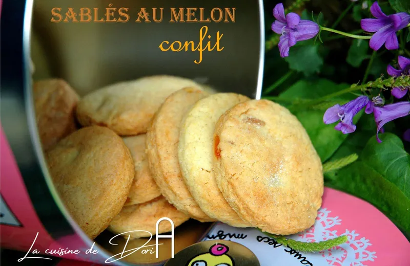 Sablés au melon confit