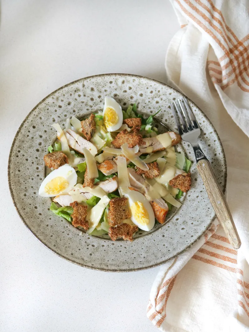 Salade César allégée et proteinée