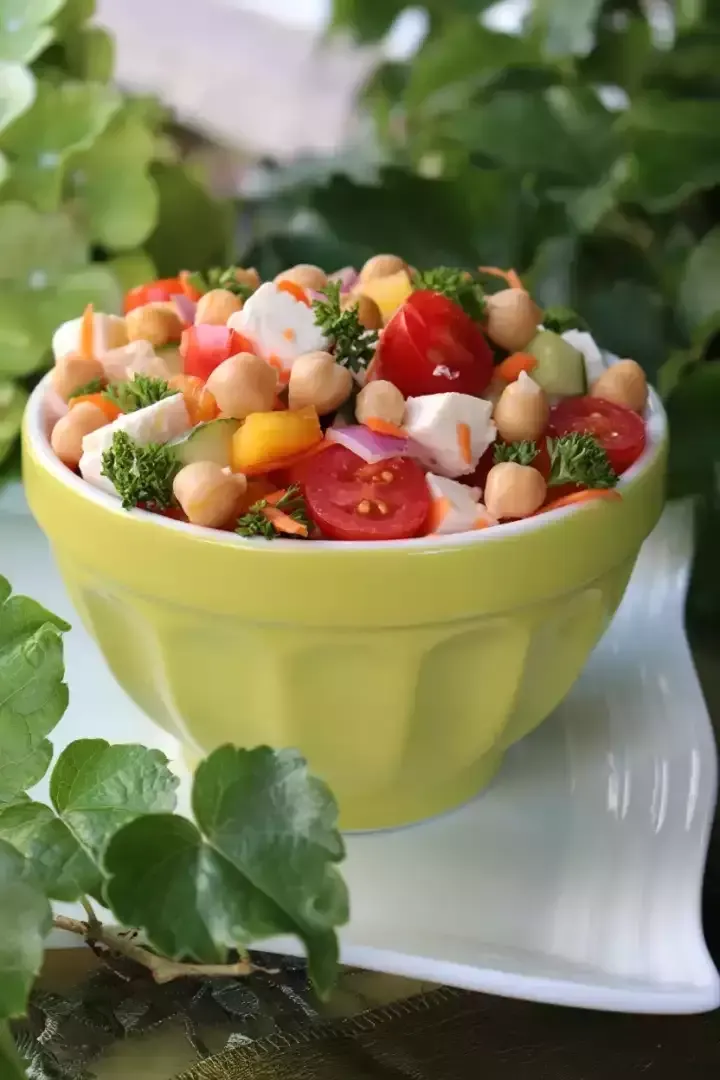 Salade de pois chiche à la grecque