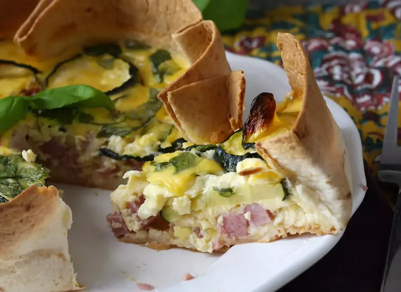 Une quiche sans pâte avec une tortilla? c'est possible! recette légère