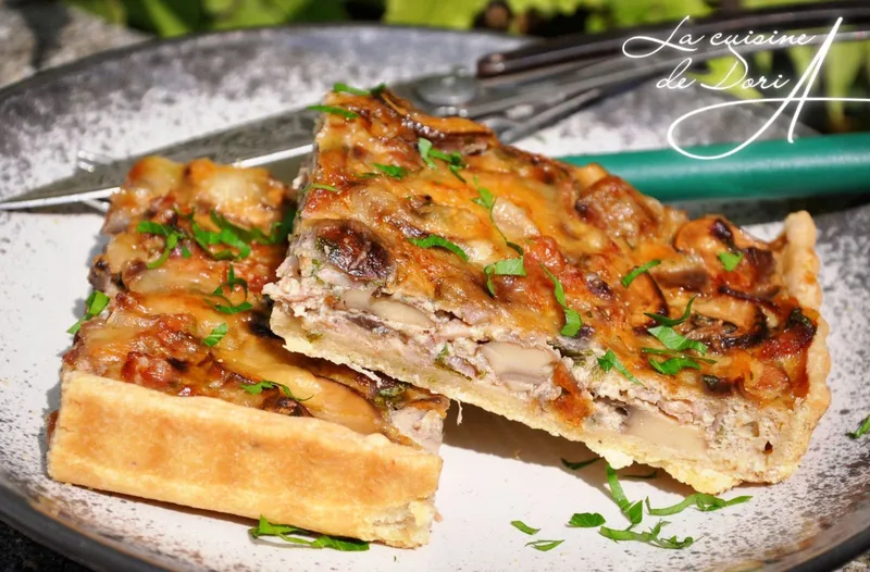 Quiche aux champignons de Paris