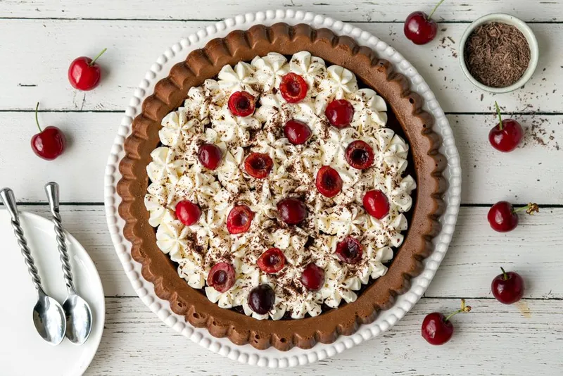 Gâteau renversé façon foret noire