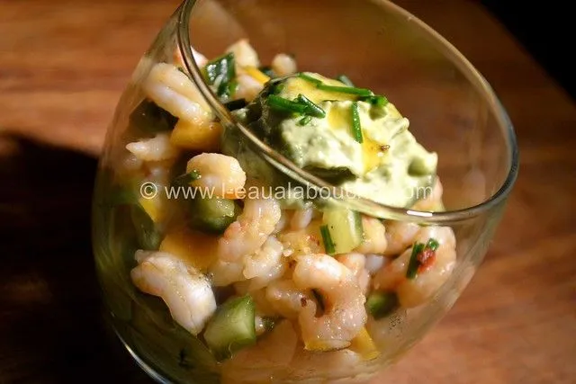 Verrine Crevettes Mangue Et Guacamole