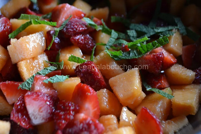 Salade De Melon Et De Fraises