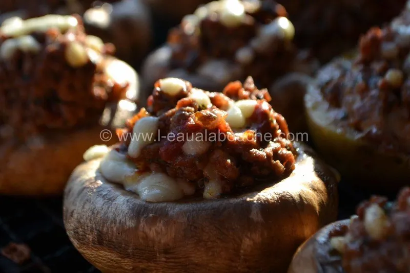 Champignons Farcis Grillés À La Plancha