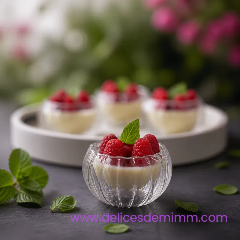 Panna cotta aux framboises