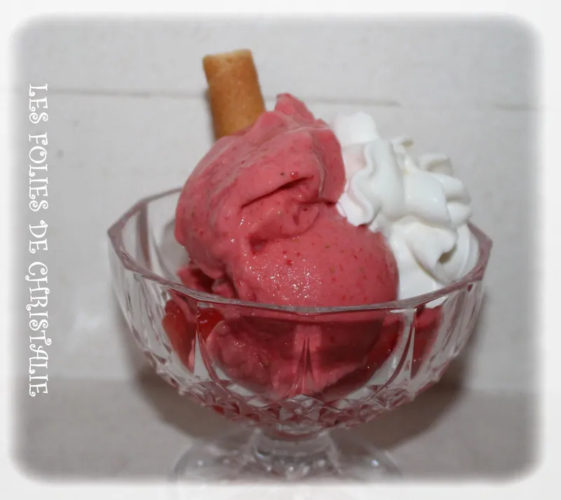 Glace express aux fraises (Thermomix)