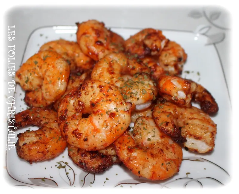 Gambas marinées airfryer